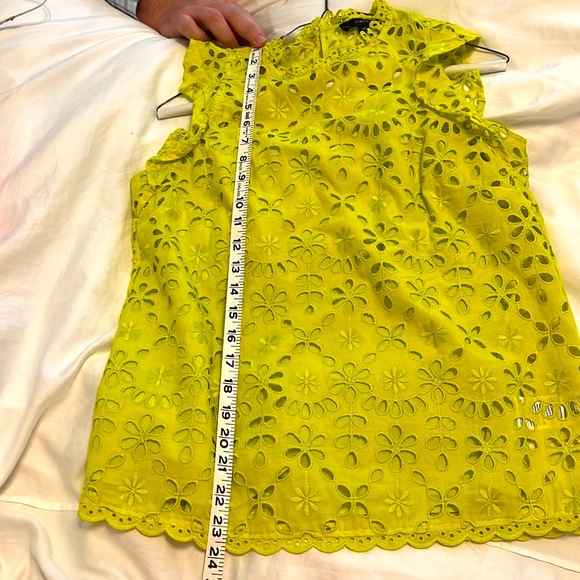 J. Crew eyelet top with flutter sleeves and matching cami underneath. - Picture 8 of 8